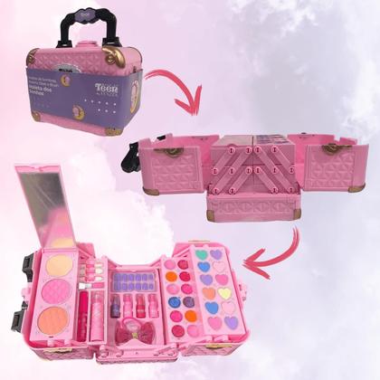 Imagem de Maleta de Maquiagem dos Sonhos Sombra Batom Brilho Menina Infantil Teen Presente