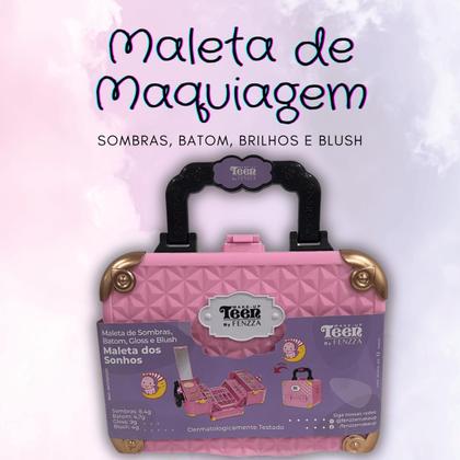 Imagem de Maleta de Maquiagem dos Sonhos Sombra Batom Brilho Menina Infantil Teen Presente