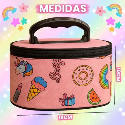 Imagem de Maleta De Maquiagem Infantil Completa Rosa Unicórnio Linda