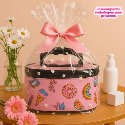 Imagem de Maleta De Maquiagem Infantil Completa Rosa Unicórnio Linda