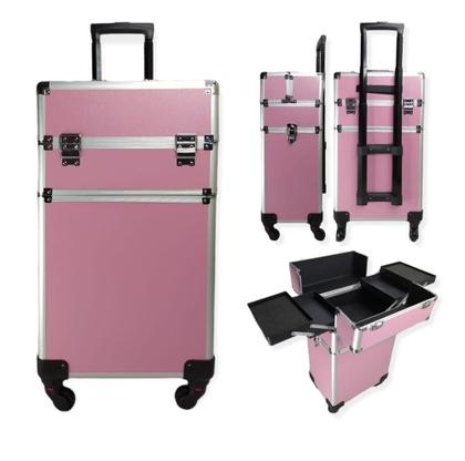 Imagem de Maleta de Maquiagem Profissional Com Divisórias e Rodinhas 2 Andares