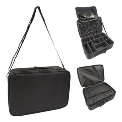 Imagem de Maleta de Maquiagem Profissional Com Divisórias Organização Make Grande Preta BL-1110