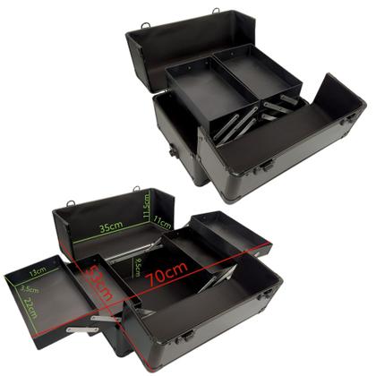 Imagem de Maleta De Maquiagem Profissional Com Rodinhas 4 Andares