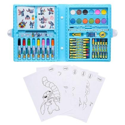 Imagem de Maleta de Pintura 64 ITENS STITCH Plastica Molin COR Azul