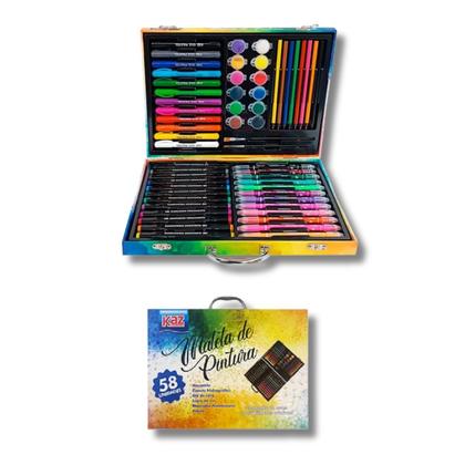 Imagem de Maleta de Pintura Estojo de Pintura Infantil 58 Peças Arte
