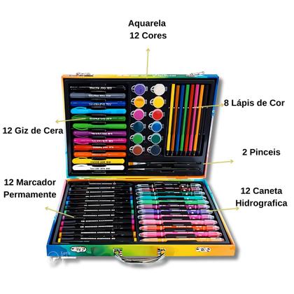 Imagem de Maleta de Pintura Estojo de Pintura Infantil 58 Peças Arte