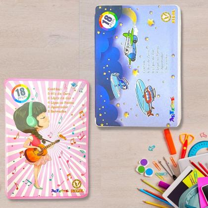 Imagem de Maleta de Pintura Infantil 18 Peças - Cores Vibrantes, Jogos, Apontador e Borracha