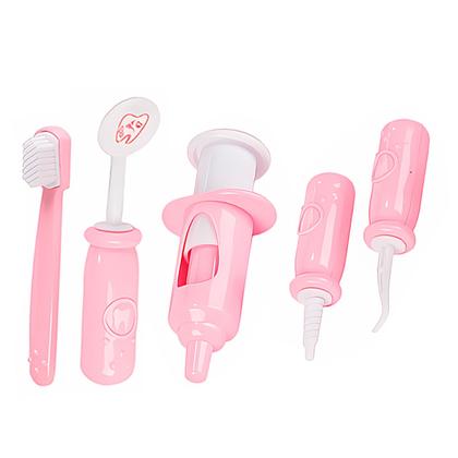 Imagem de Maleta Dentista Infantil Cor Rosa Com Acessórios Para Meninas