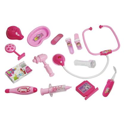 Imagem de Maleta Doutor com Acessórios 14 Acessórios Rosa Menina DMToys