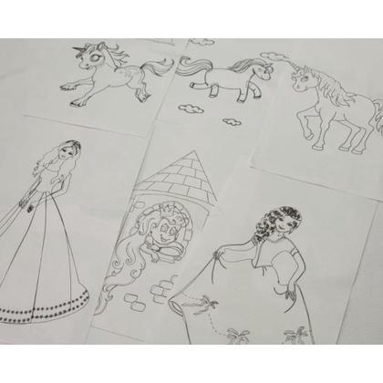 Imagem de Maleta Escolar de Pintura Infantil 48 Peças Estojo Completo Unicórnio Rosa Volta às aulas multicolor Menina + 6 anos