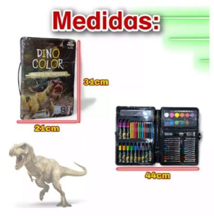 Imagem de Maleta estojo preto - 68 peças - Dino color