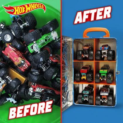 Maleta HotWheels Carrinho Colecionável Monster Truck F01414 - Fun