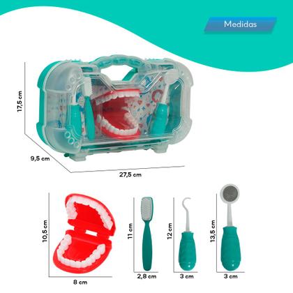 Imagem de Maleta Infantil Kit Dentista 5 Peças Pakitoys 1270 Cor Verde