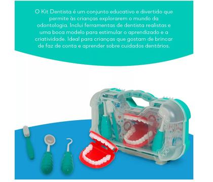 Imagem de Maleta Infantil Kit Dentista 5 Peças Pakitoys 1270 Cor Verde