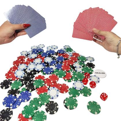 Imagem de Maleta Jogo Poker Completo 300 Peças Profissional 2 Baralhos