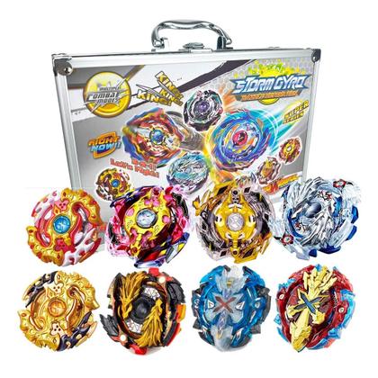Maleta Kit 8 Beyblade Storm Gyro Completo Lançadores Grip - Klizz