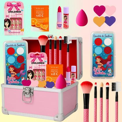 Imagem de Maleta Kit De Maquiagem Infantil Presente Top Completa