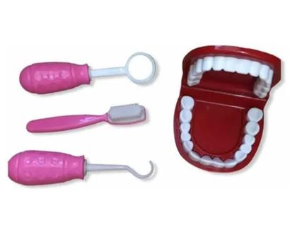 Imagem de Maleta Kit Dentista Rosa Odontologia Brinquedo Odonto