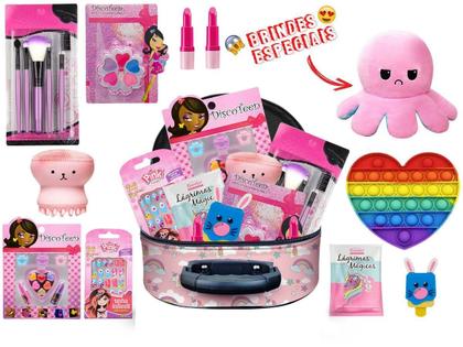 Imagem de Maleta Kit Maquiagem Infantil Pop It + Polvo Bz139