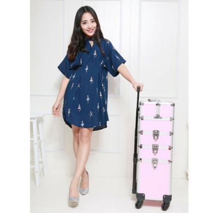 Imagem de Maleta Maquiagem Completa Com Rodinha 360º e Divisórias Profissional 4º Andar Rosa 914R