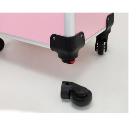 Imagem de Maleta Maquiagem Completa Com Rodinha 360º e Divisórias Profissional 4º Andar Rosa 914R