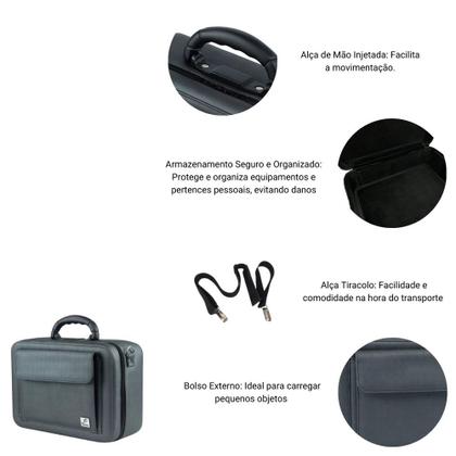 Imagem de Maleta Médica Profissional Grafite com Alça C136 Panton