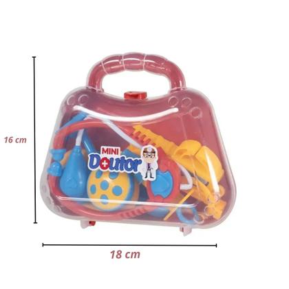 Imagem de Maleta Mini Doutor Vermelha Com Acessórios 1268 - PakiPlast