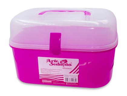 Imagem de Maleta Multiuso Manicure Pedicure Maquiagem Rosa Grande