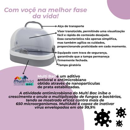 Imagem de Maleta Organizadora Farmacinha Multiuso Enxoval de Bebê Primeiros Socorros Caixa Maquiagem