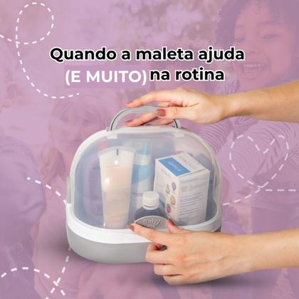 Imagem de Maleta Organizadora Farmacinha Multiuso Enxoval de Bebê Primeiros Socorros Caixa Maquiagem