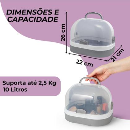 Imagem de Maleta Organizadora Farmacinha Multiuso Enxoval de Bebê Primeiros Socorros Caixa Maquiagem