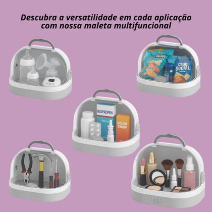 Imagem de Maleta Organizadora Farmacinha Multiuso Enxoval de Bebê Primeiros Socorros Caixa Maquiagem