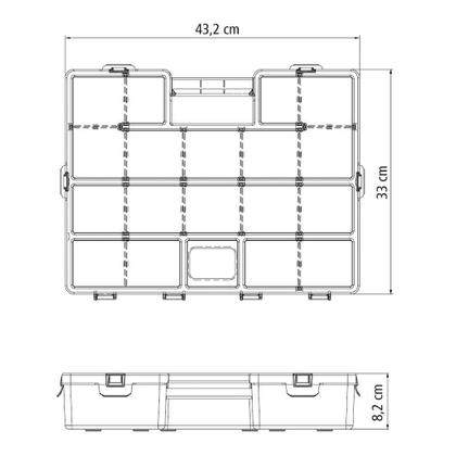 Imagem de Maleta Organizadora Plástica com Módulos e Divisórias 17" - Tramontina 43805015