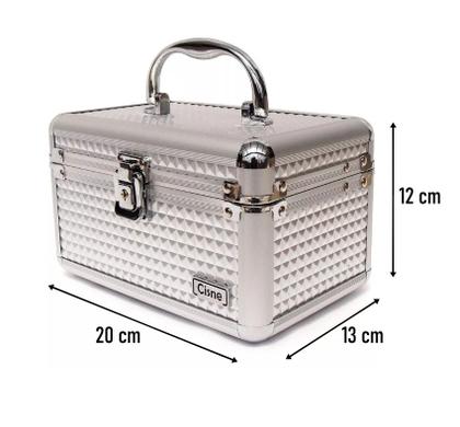 Imagem de Maleta Para Maquiagem Esmaltes Bijuterias Cisne Vazia Cores