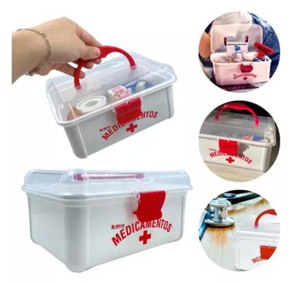 Imagem de Maleta Pequena Para Medicamentos Primeiros Socorros 19x16x10Cm 043 Nitron - ENVIO IMEDIATO