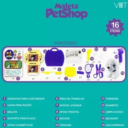 Imagem de Maleta Pet Shop Workshop Jr c/ 16 Itens Multikids BR772