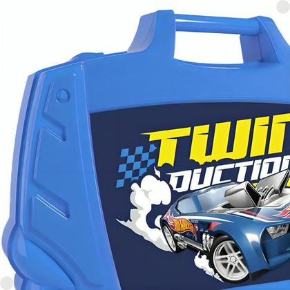 Maleta Porta Carrinhos Azul Hot Wheels Fun F0121-9 Fun - Porta