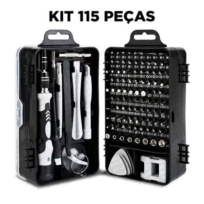 Imagem de Maleta Profissional Reparo Ferramentas Multiuso 115 Pcs