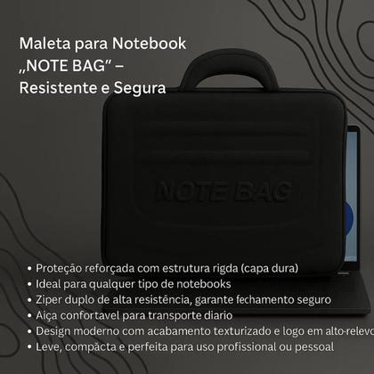 Imagem de Maleta Rígida Capa Protetora para Notebook Unissex com Alça e Zíper Reforçado Impermeável 14, 15 ou 17 Polegadas