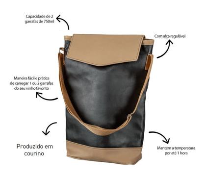 Imagem de Maleta Térmica Boccati Para 2 garrafas Bolsa Vinho Espumante