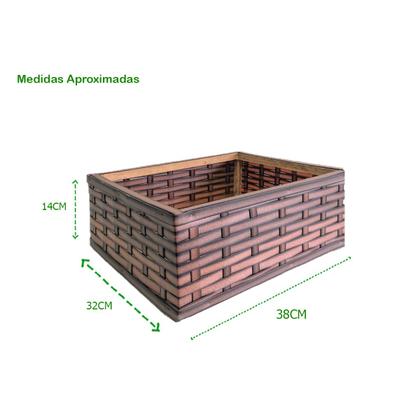 Imagem de Maleta Vime Organizador Cesto Sintético Sem Tampa N4