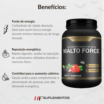 Imagem de Malto force maltodextrina com vitamina c 1kg hf suplements