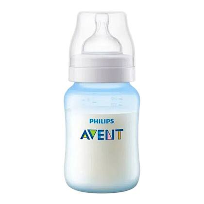 Imagem de Mamadeira 260ml Anti-Colic Avent Classic + Bico Extra Nº 3 Azul para Bebê Menino