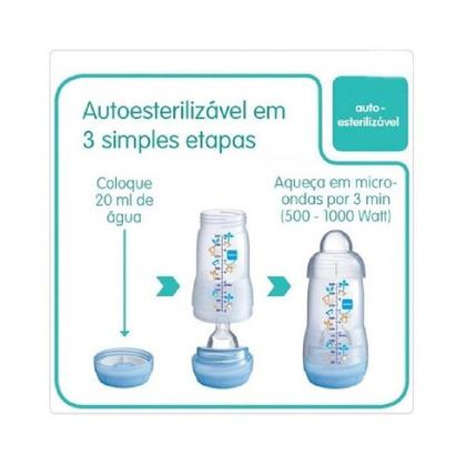Imagem de Mamadeira 320ml Easy Start Bico 4m+ Rosa - MAM
