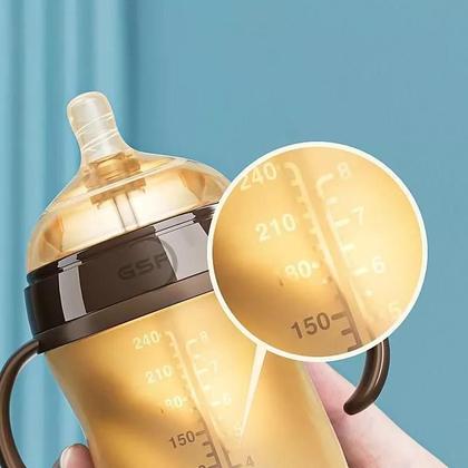 Imagem de Mamadeira Anti Cólica 240mL de silicone marrom