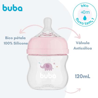 Imagem de Mamadeira Anticolica Bebe Buba Easy Flow Fluxo 1 Bico Ultrasoft Silicone Macio Recem Nascido