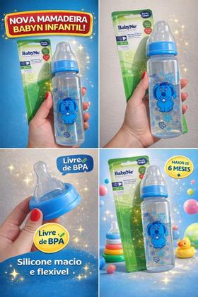 Imagem de mamadeira baby nany 240ml azul