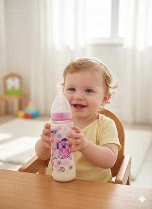 Imagem de mamadeira baby nany 240ml rosa