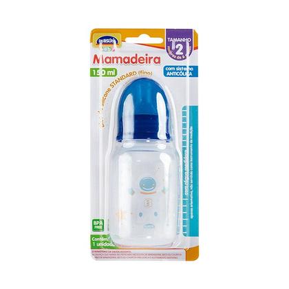 Imagem de Mamadeira Bico Em Silicone Standard 150mL Com Sistema Anticólica Plasútil