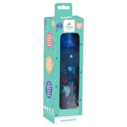 Imagem de Mamadeira Bico Macio com Tampa Higiênica Azul Mickey 240ml Disney BabyGo